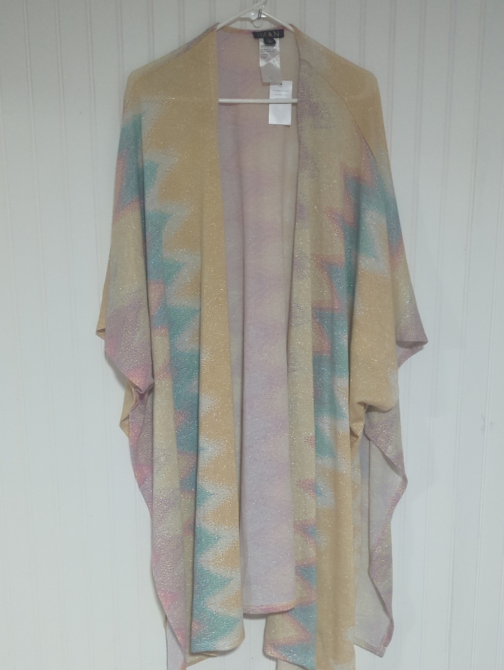 IMAN Global Chic Shimmer Open-Front Kimono
